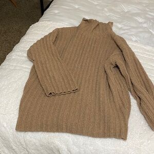 Universal Thread Tan Ribbed Turtleneck Sweater